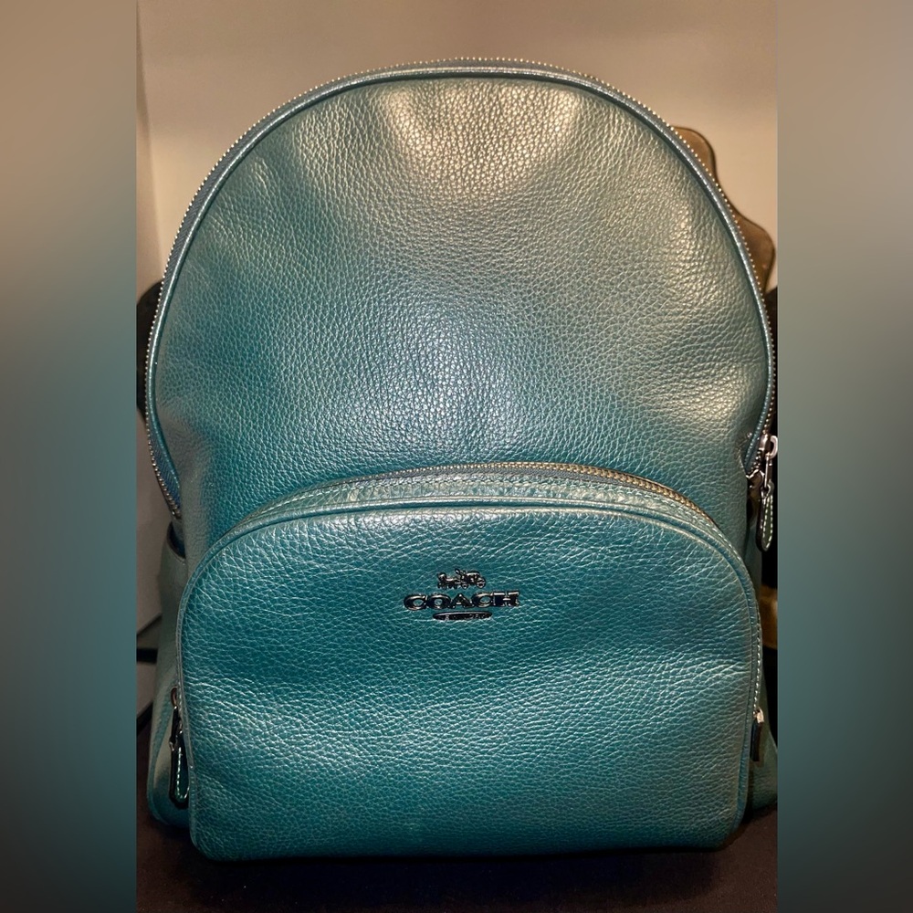 Coach Leather Backpack. Euc - image 1